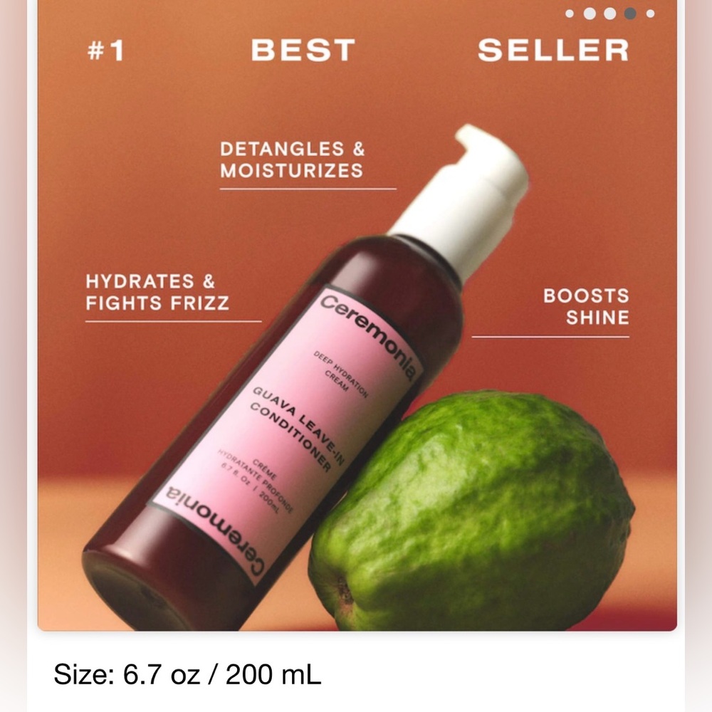 NIB Ceremonia Guava Hydrating Leave-In Conditioner